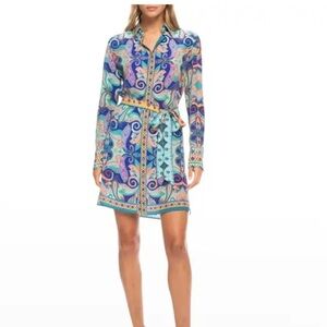 Robert Graham Women's Vibrant Blue Skater Skirt